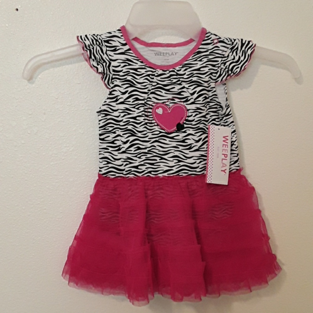 Weeplay Girls 24 Mo. Bodysuit w/Attached Tulle Skt